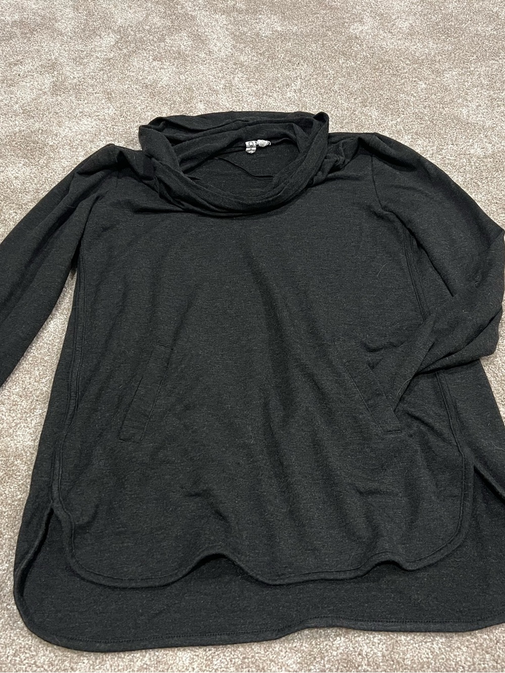 Cable & Gauge dark grey Cowl-Neck Top